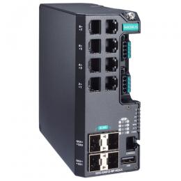 MOXA EDS-G4012-8P-4QGS-LVA 12Gポート (802.3bt PoEポートオプション：8) フルギガビット マネージドイーサネットスイッチ 48 VDC入力